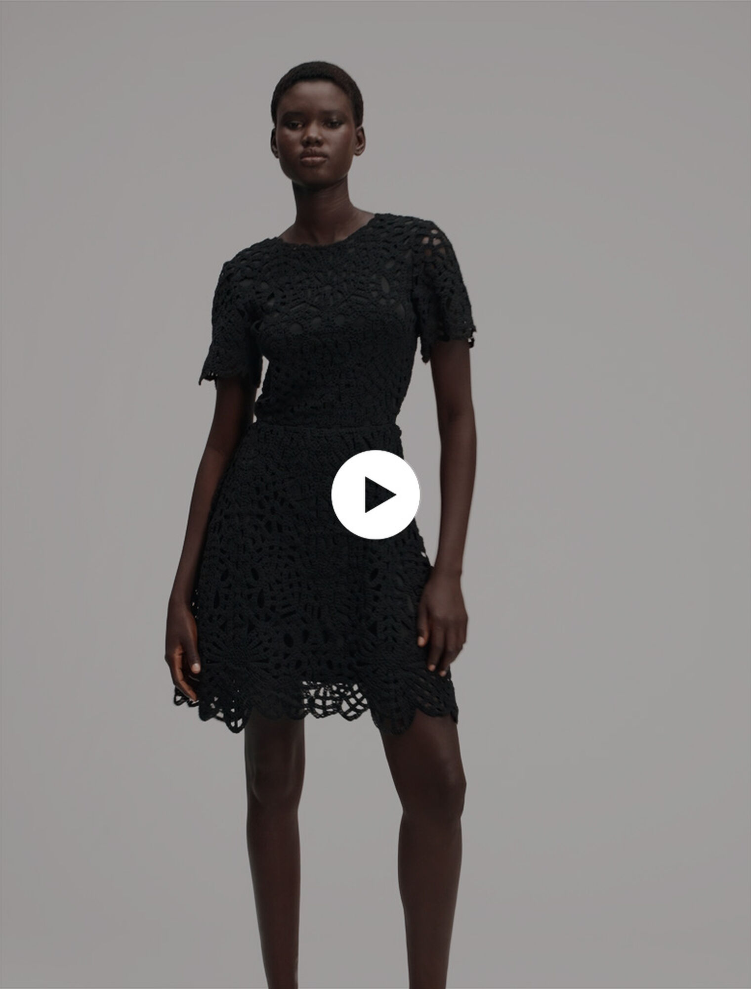 Vestido corto de ganchillo