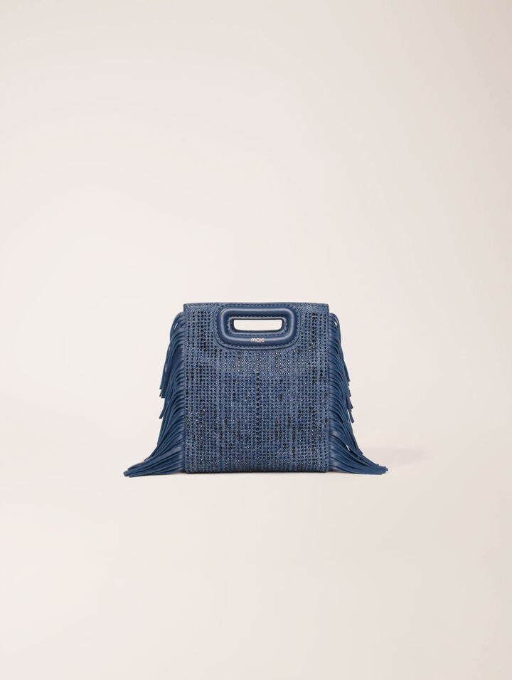 Bolso M Mini de denim con pedrería