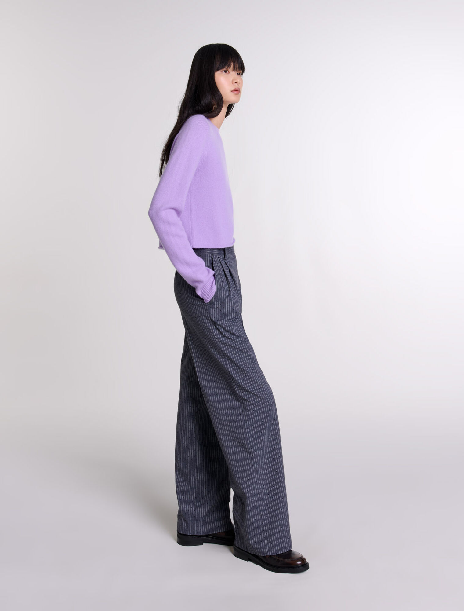 Pantalón de traje con strass
