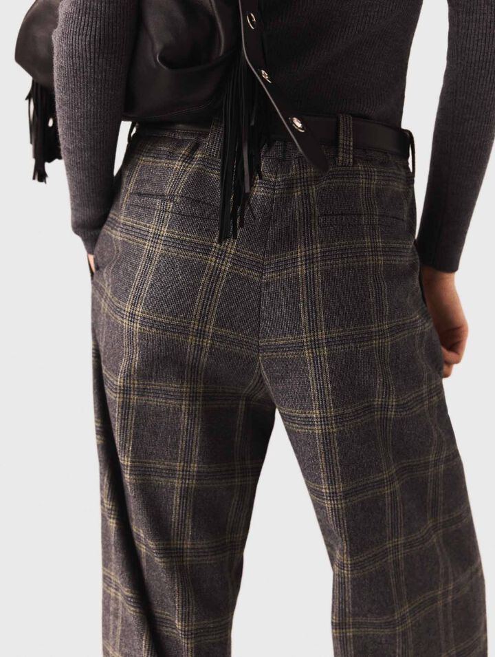 Pantalón de traje a cuadros
