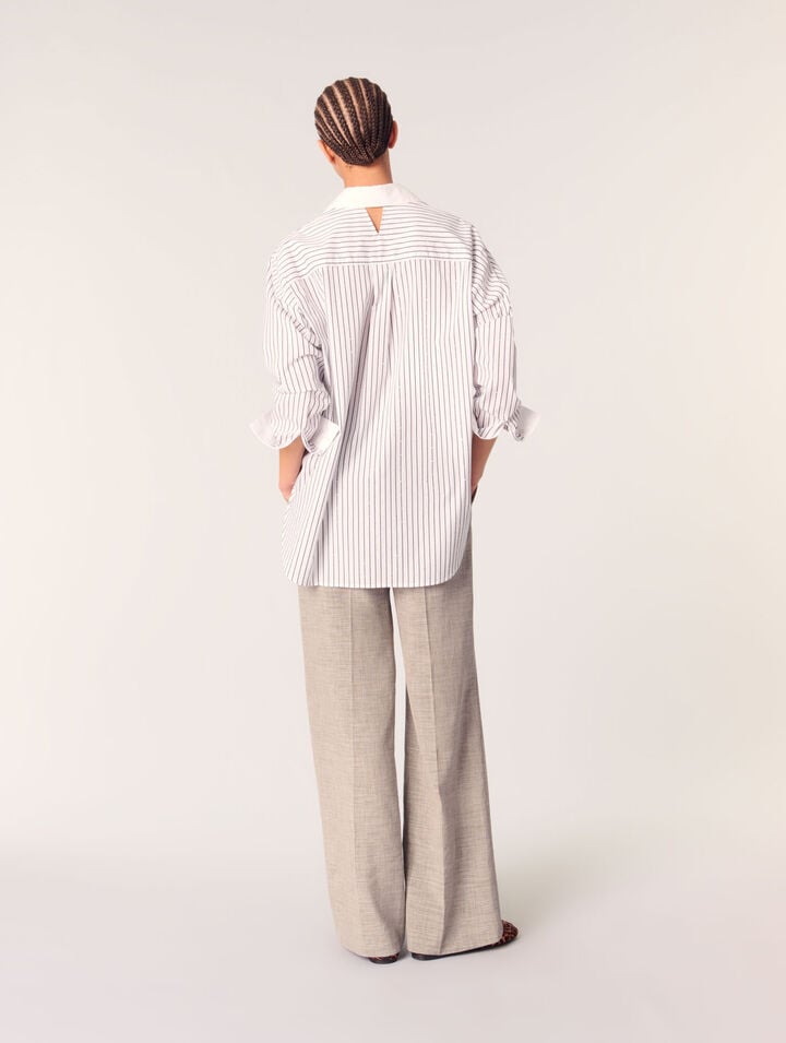 Camisa a rayas con pedrería