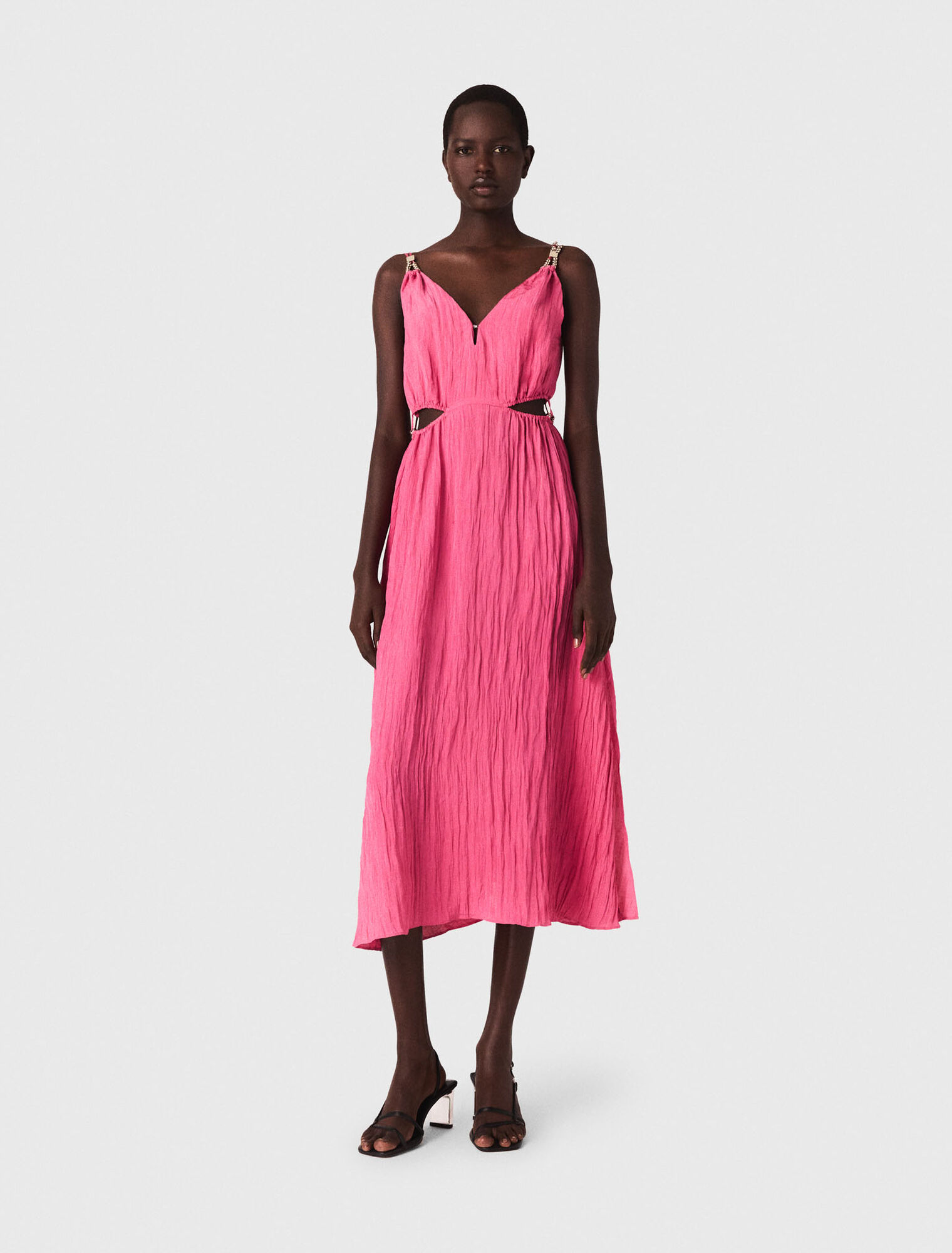 Vestido midi calado