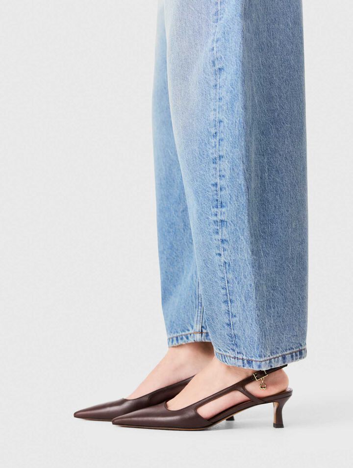Slingbacks de piel