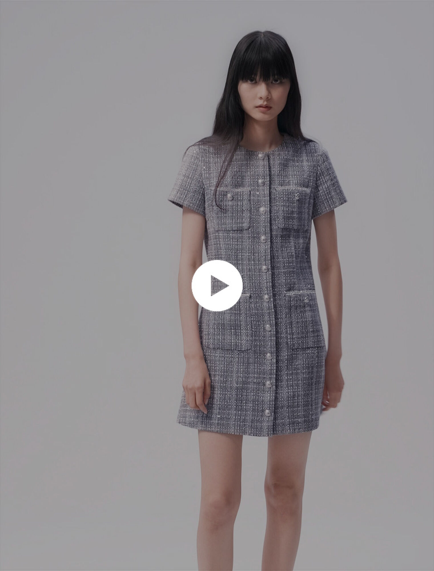 Vestido de tweed