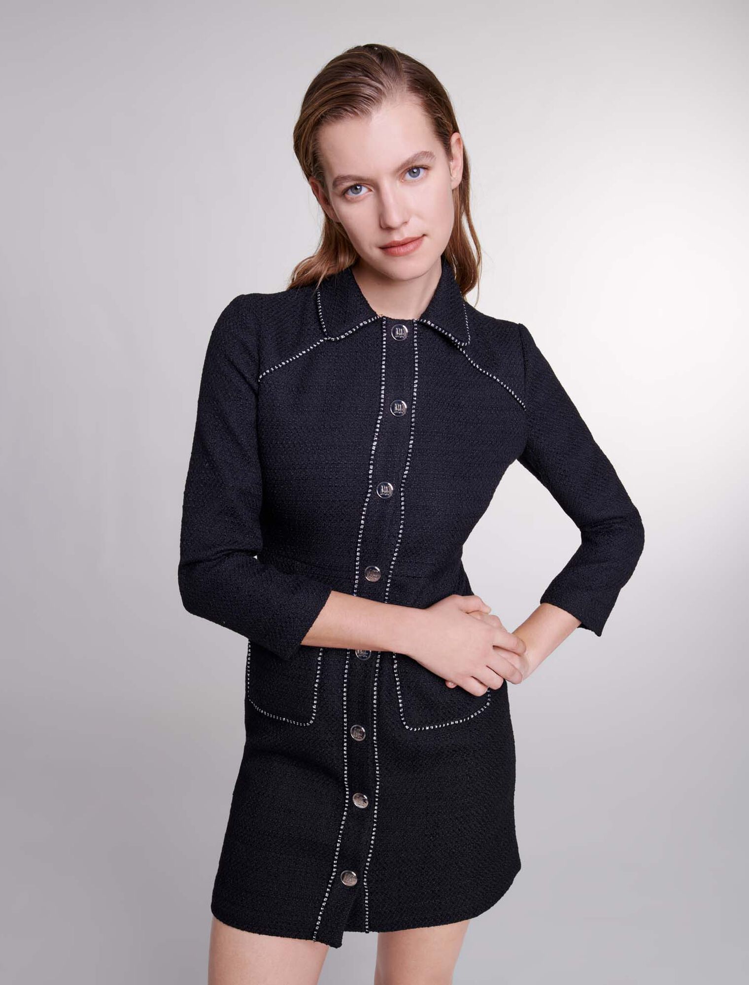 Vestido corto de tweed