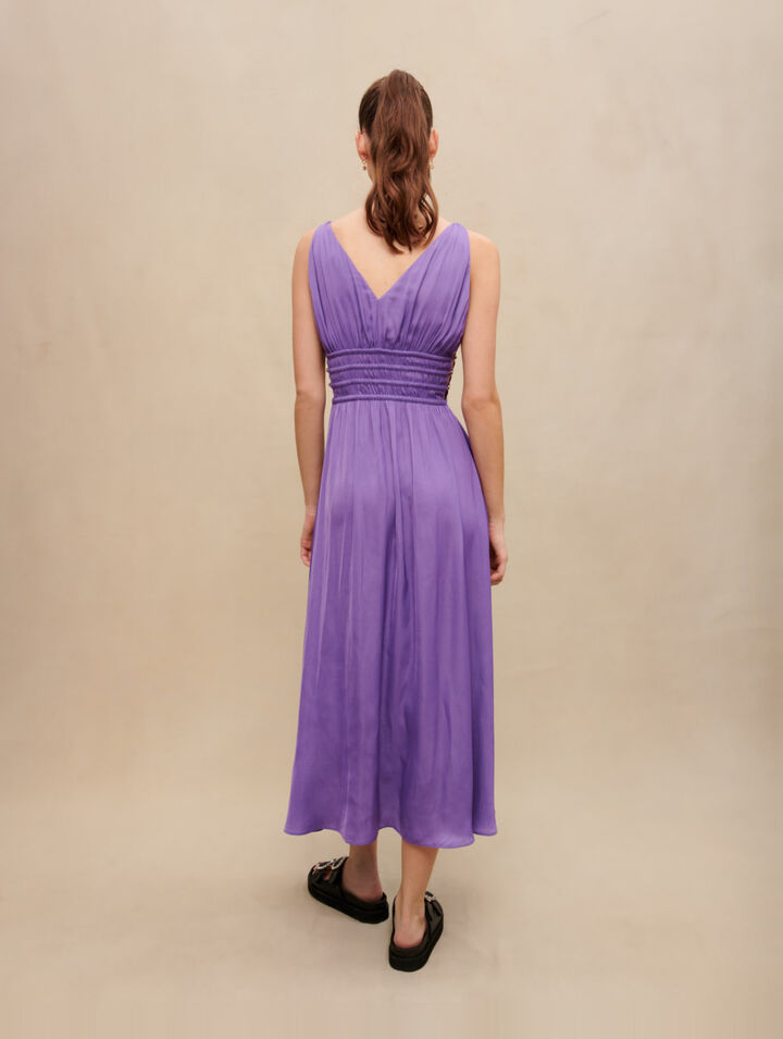 Vestido largo satinado