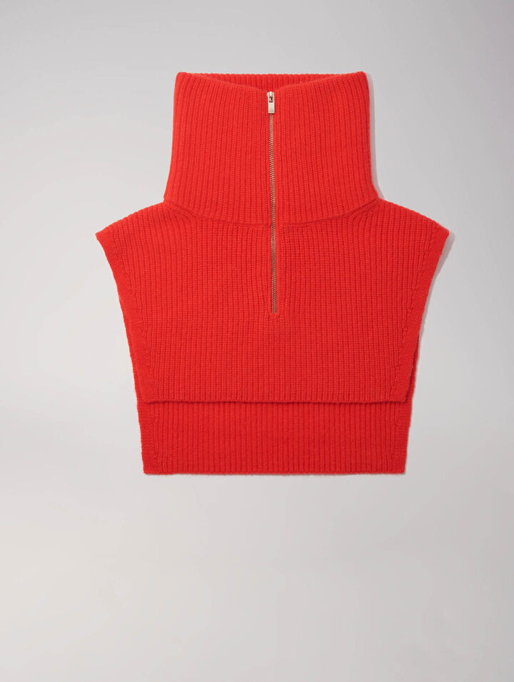 Cuello con cremallera de  cachemira