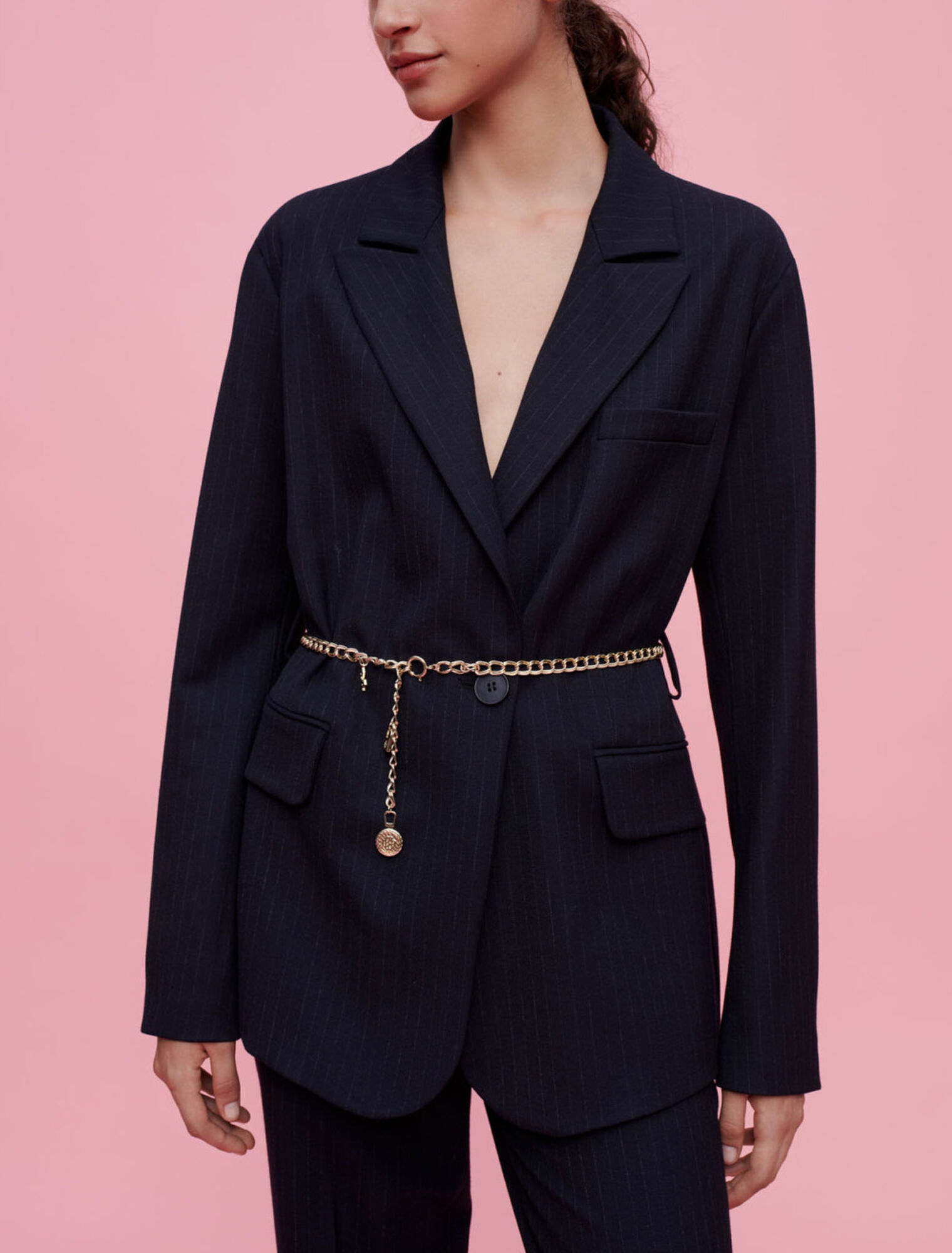 Traje chaqueta rayas tenis