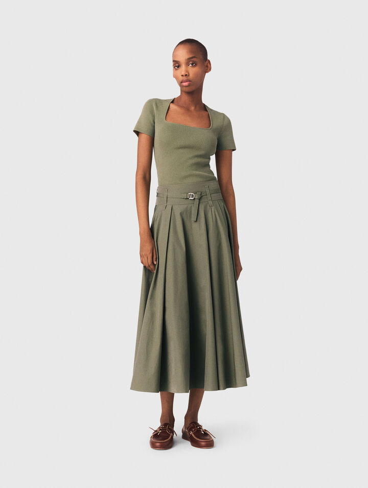 Jersey de canal&eacute; escote cuadrado