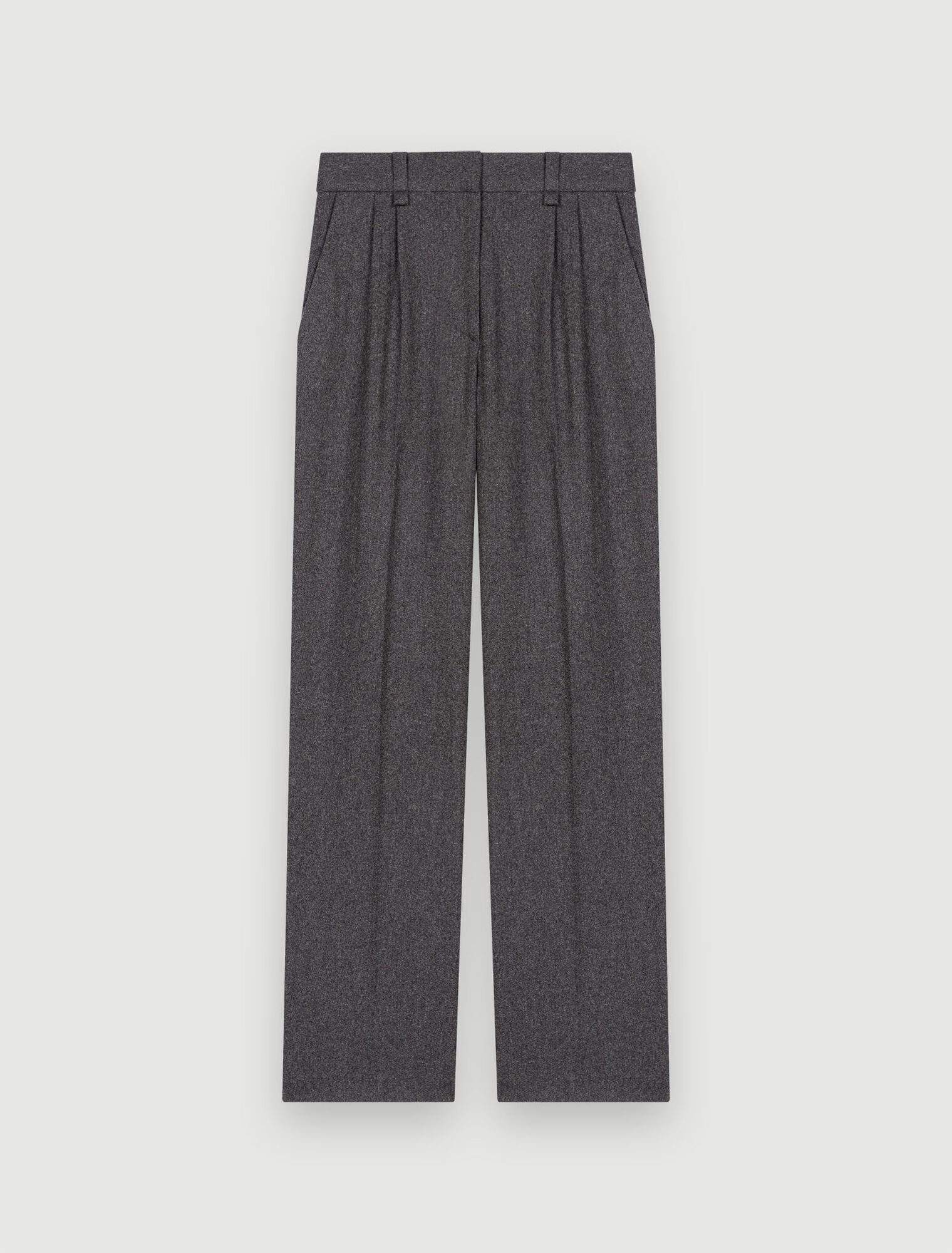 Pantalones anchos de franela gris