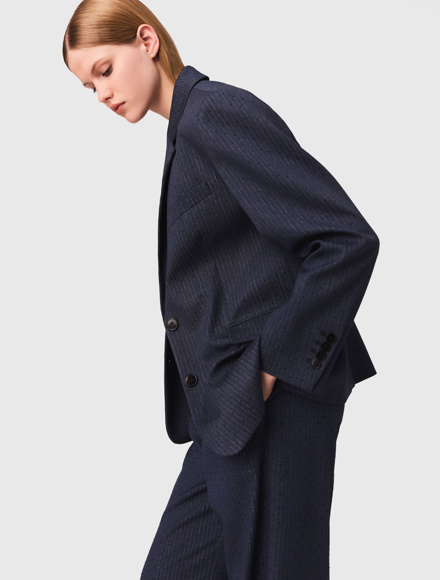 Chaqueta de traje con strass