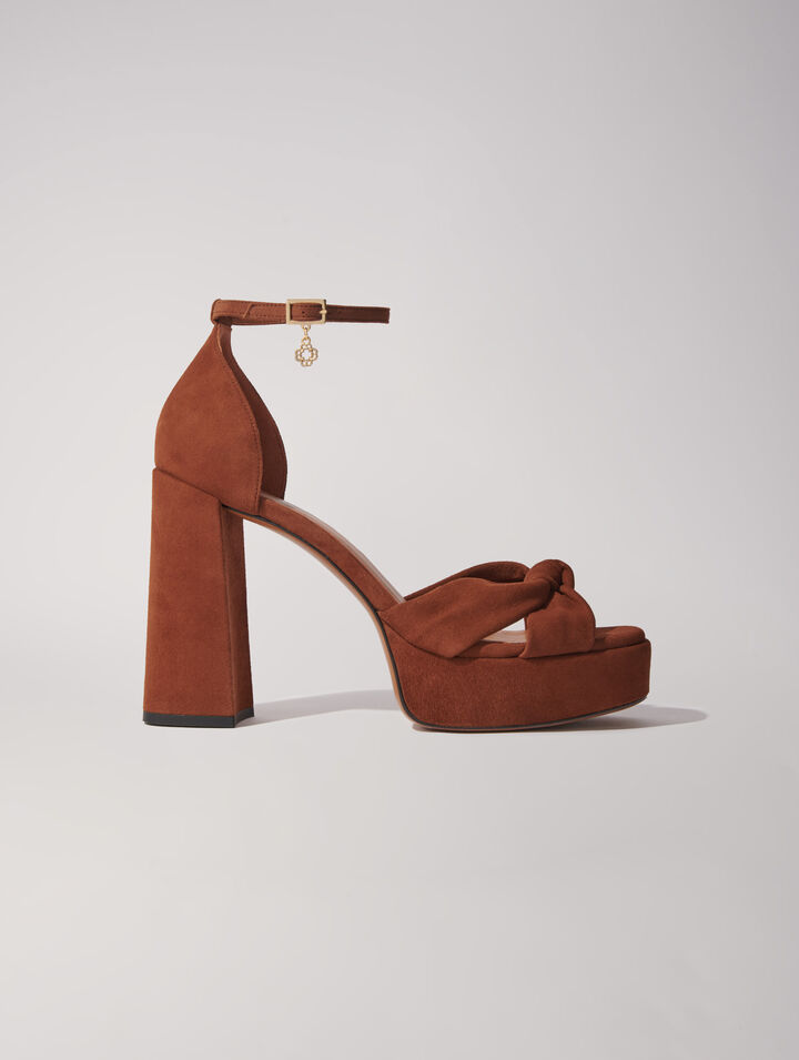 Sandalias de ante con plataforma 