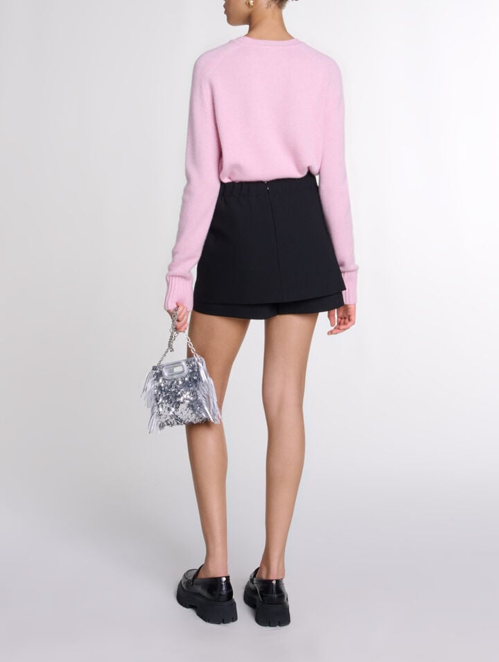 Short jupe en cr&ecirc;pe