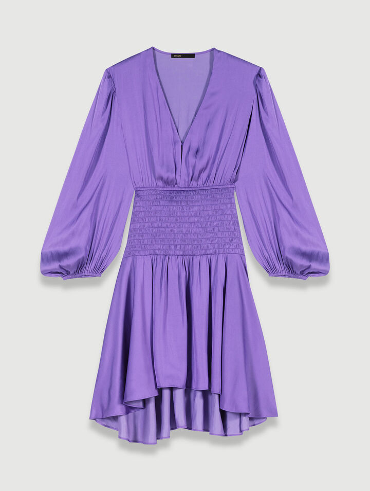Vestido corto satinado