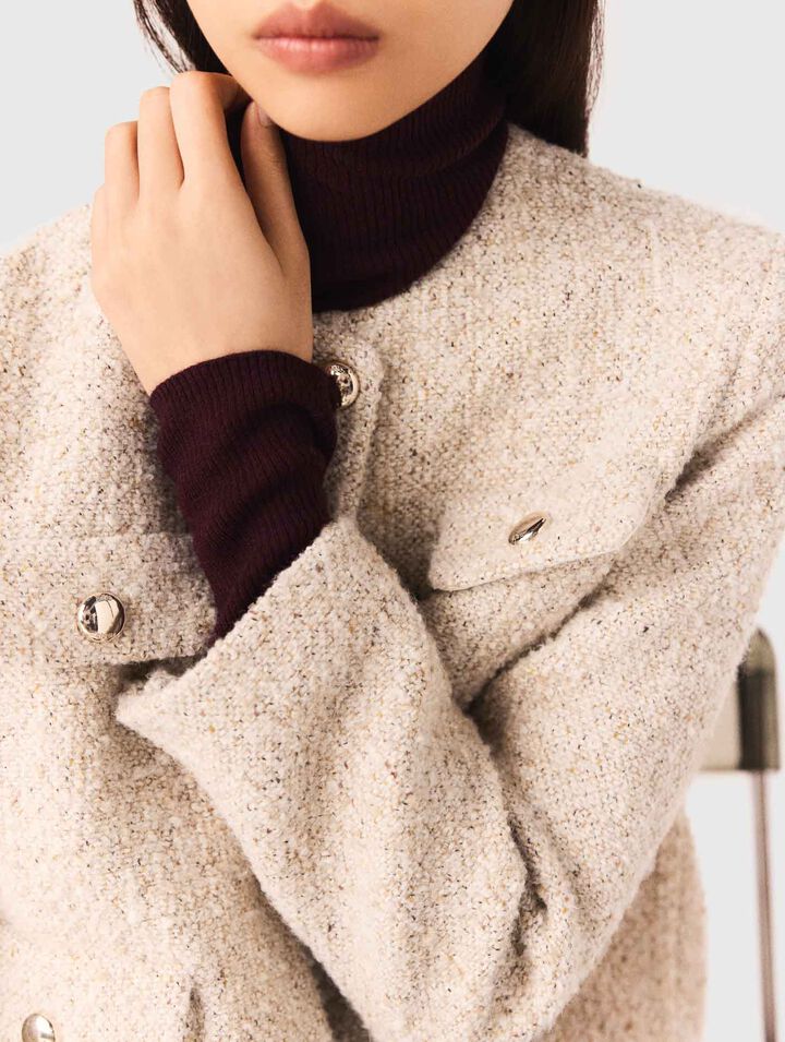 Chaqueta corta de tweed bouclé