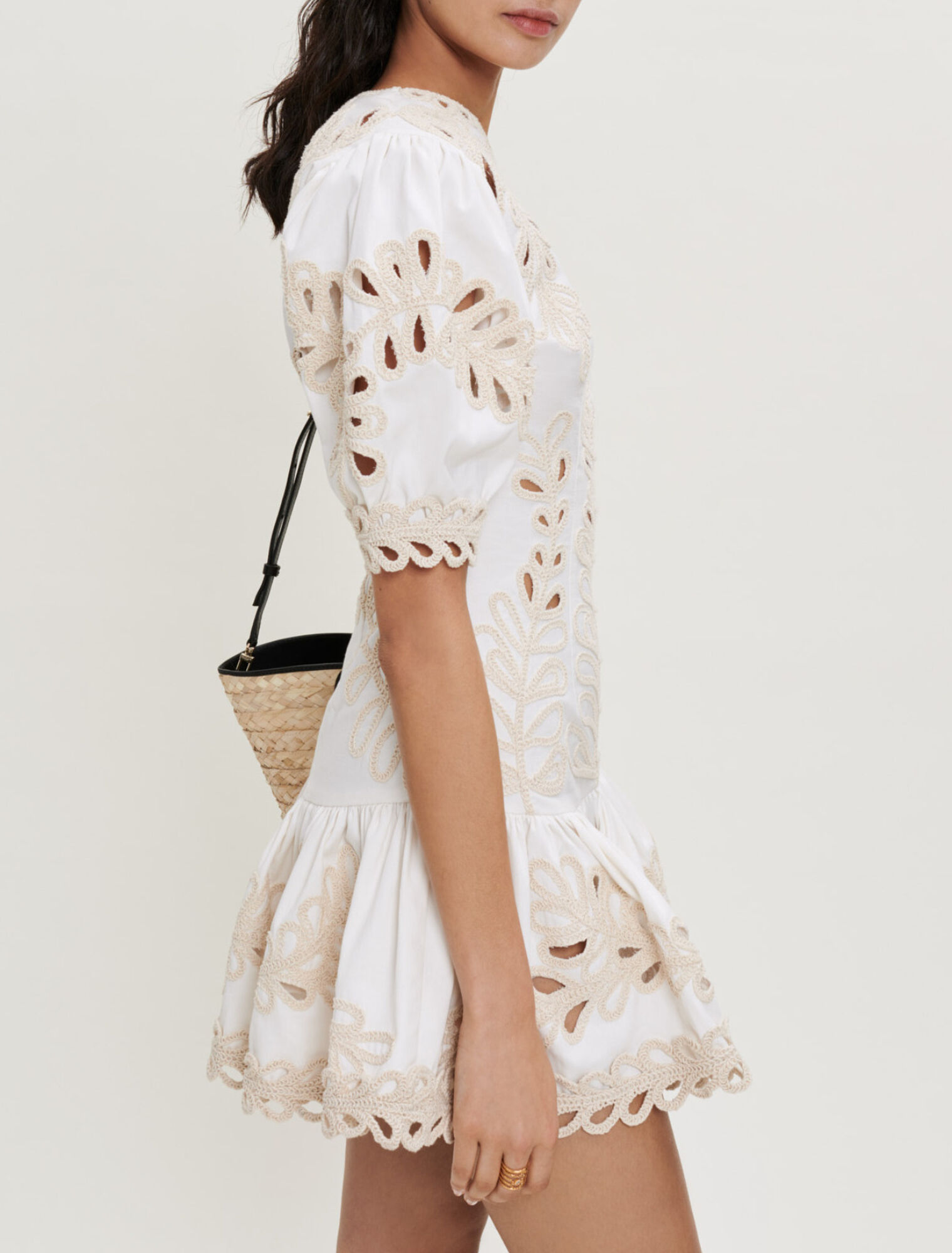 Vestido corto bordado