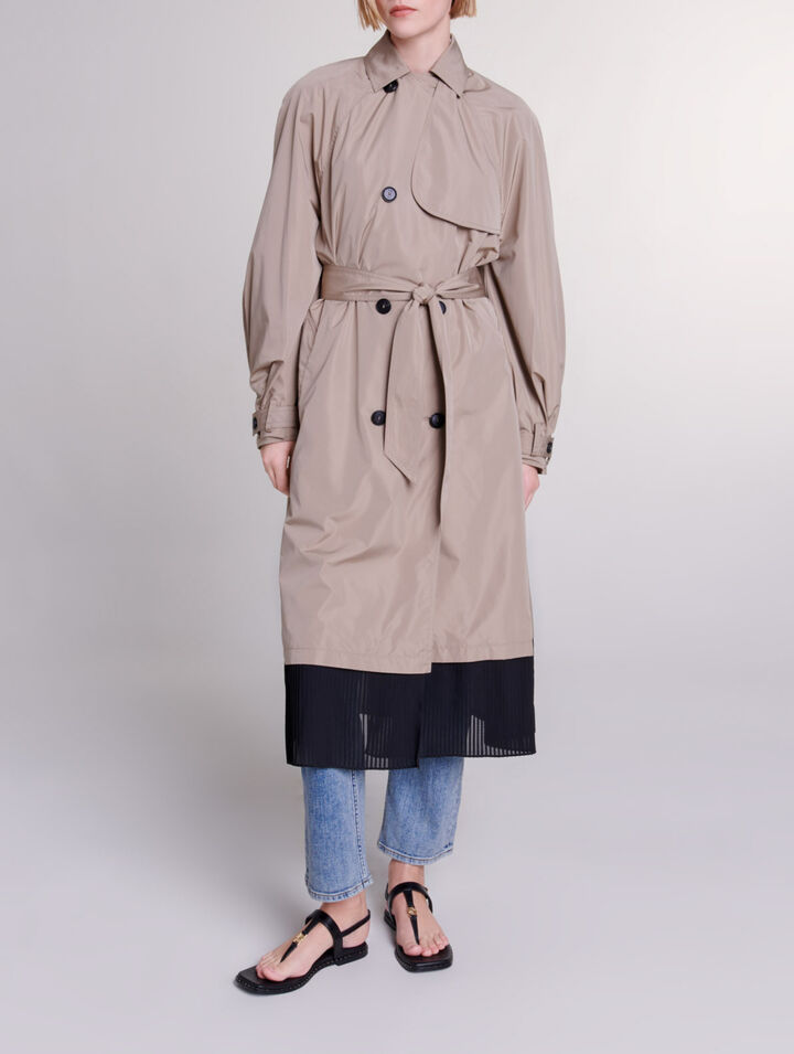 Gabardina en contraste