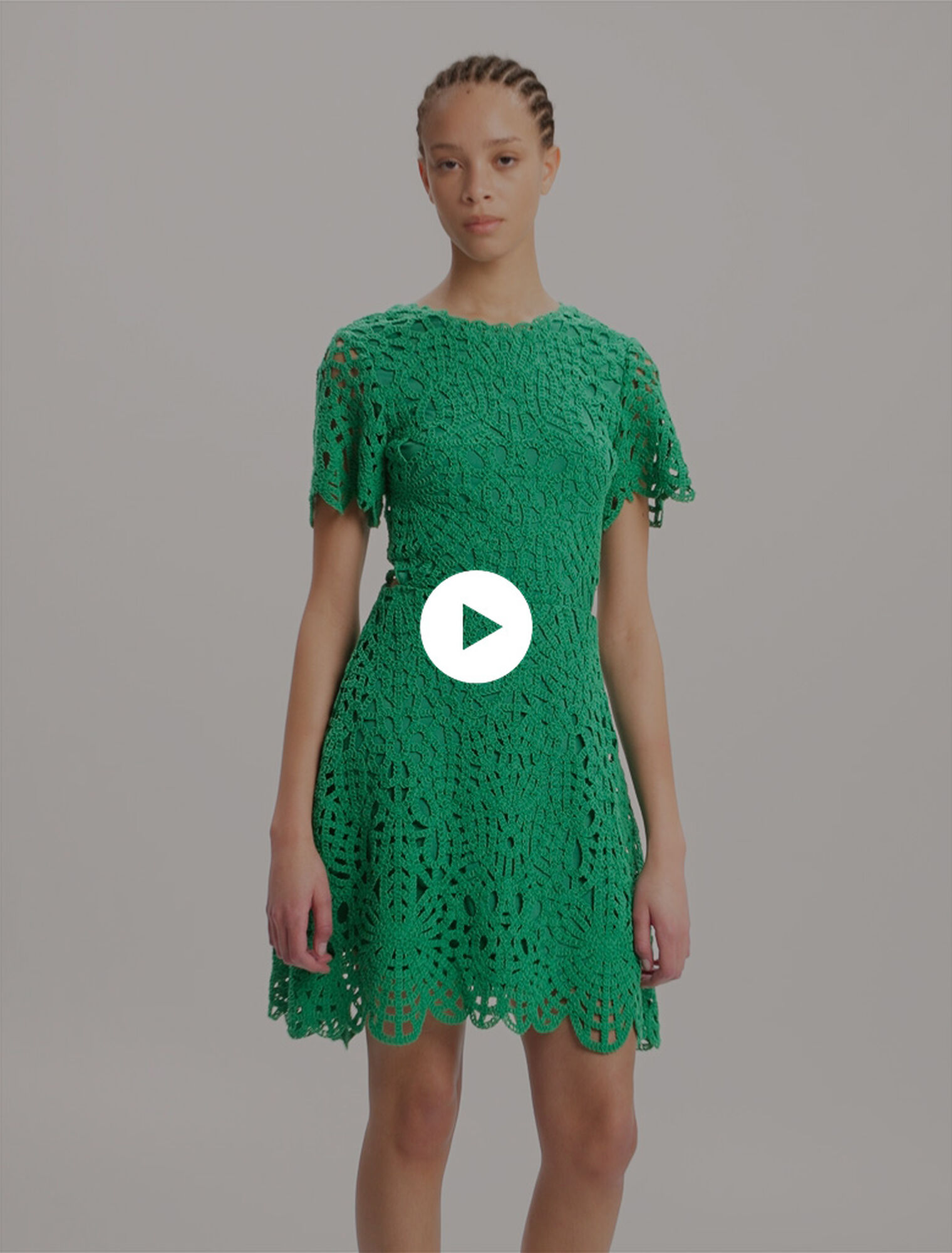 Vestido corto de ganchillo