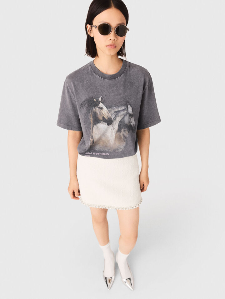 Camiseta con estampado de caballo