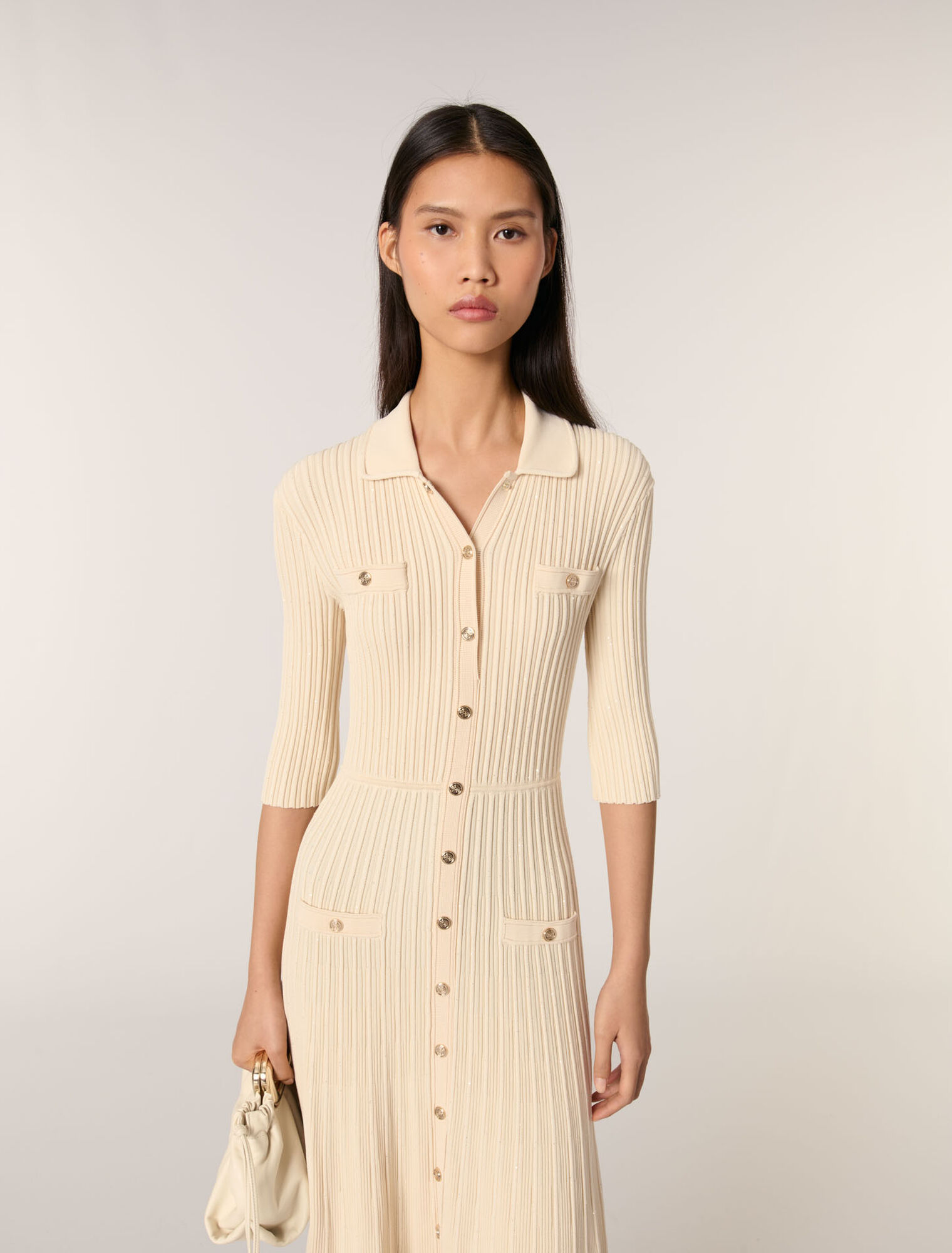 Vestido  de largo midi de punto