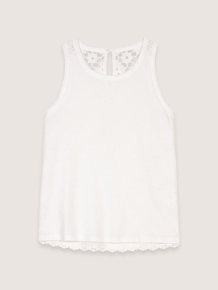 Camiseta con espalda de ganchillo