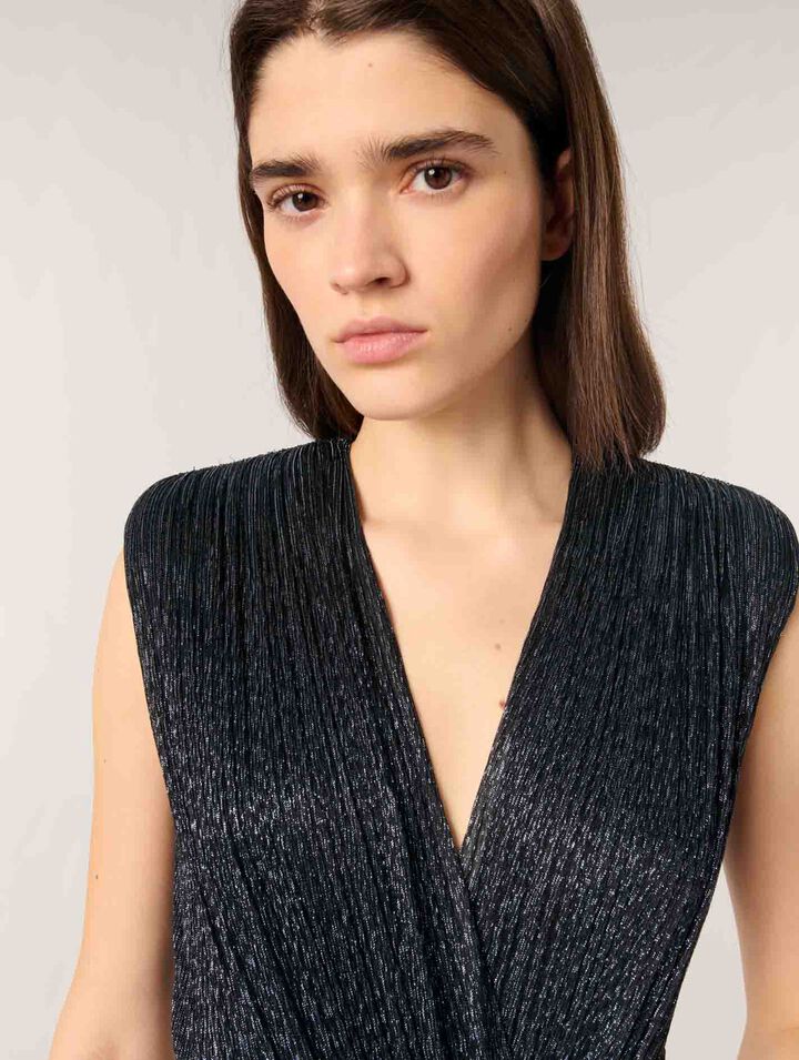 Vestido corto metalizado