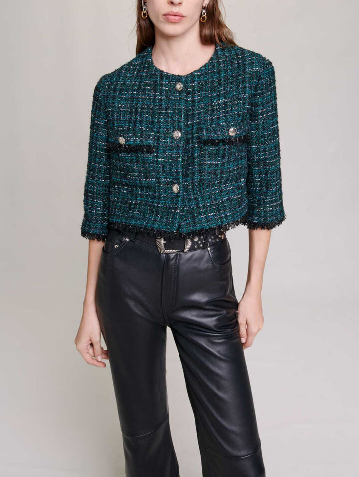 Chaqueta corta de tweed