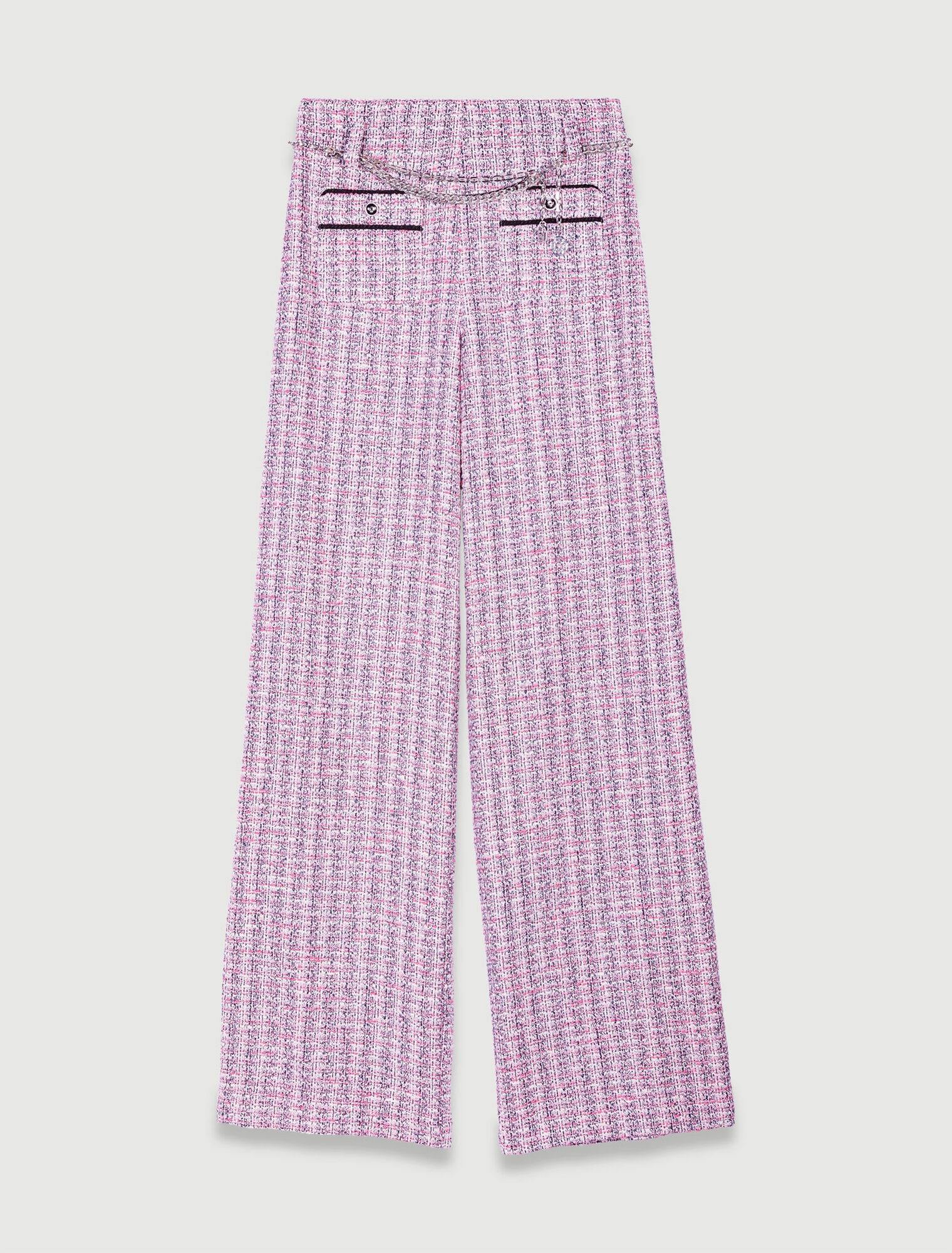 Pantalón ancho de tweed