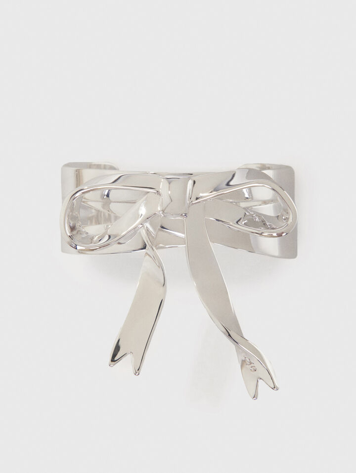 Brazalete lazo plateado