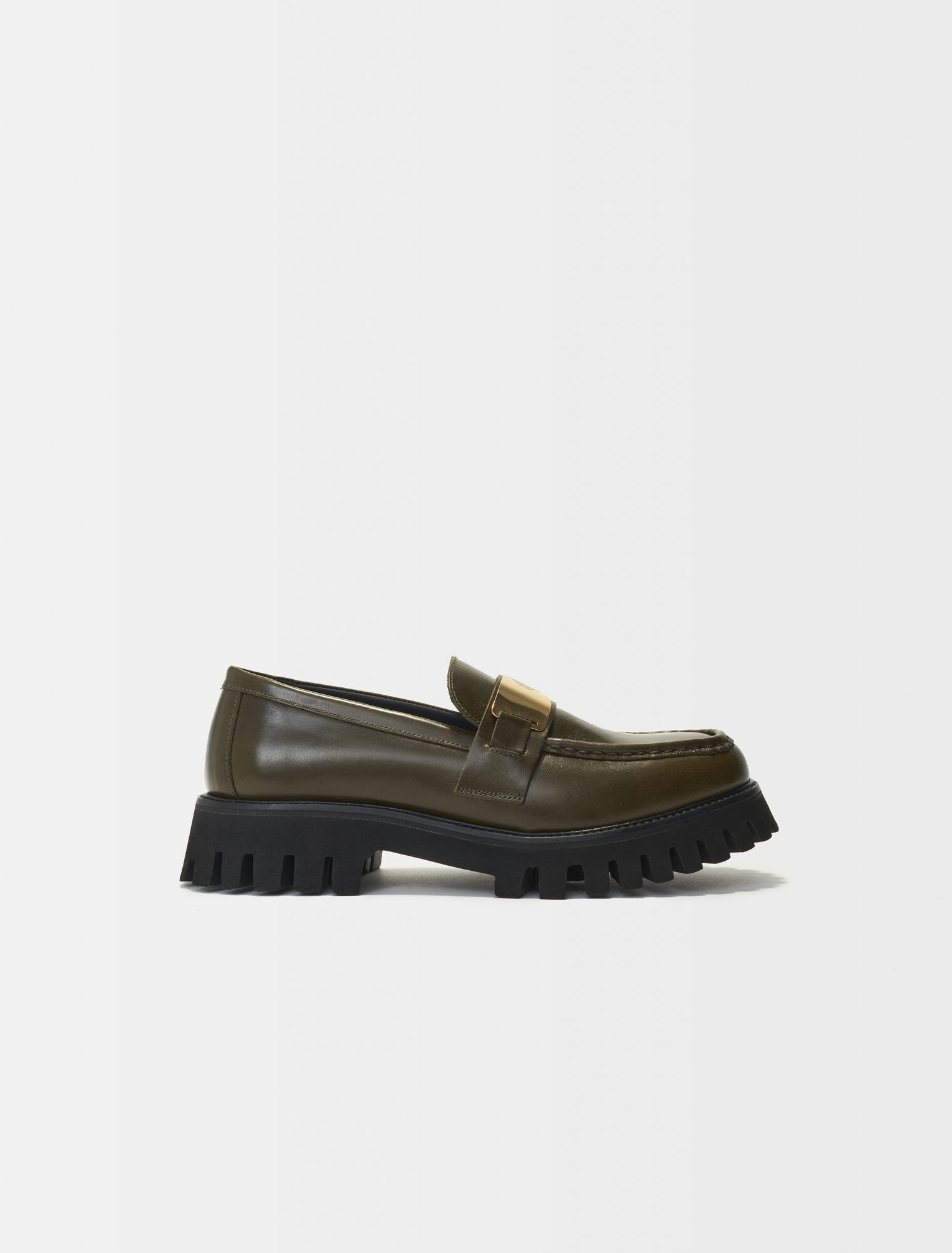 Mocasines de piel con plataforma