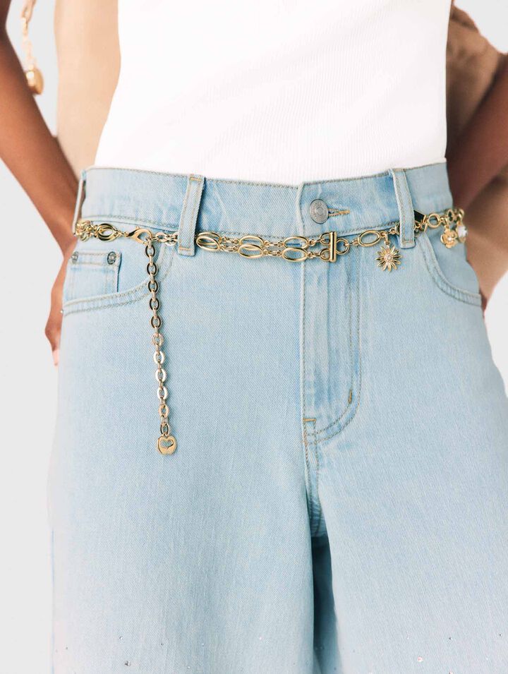 Cintur&oacute;n de cadena doble con charms