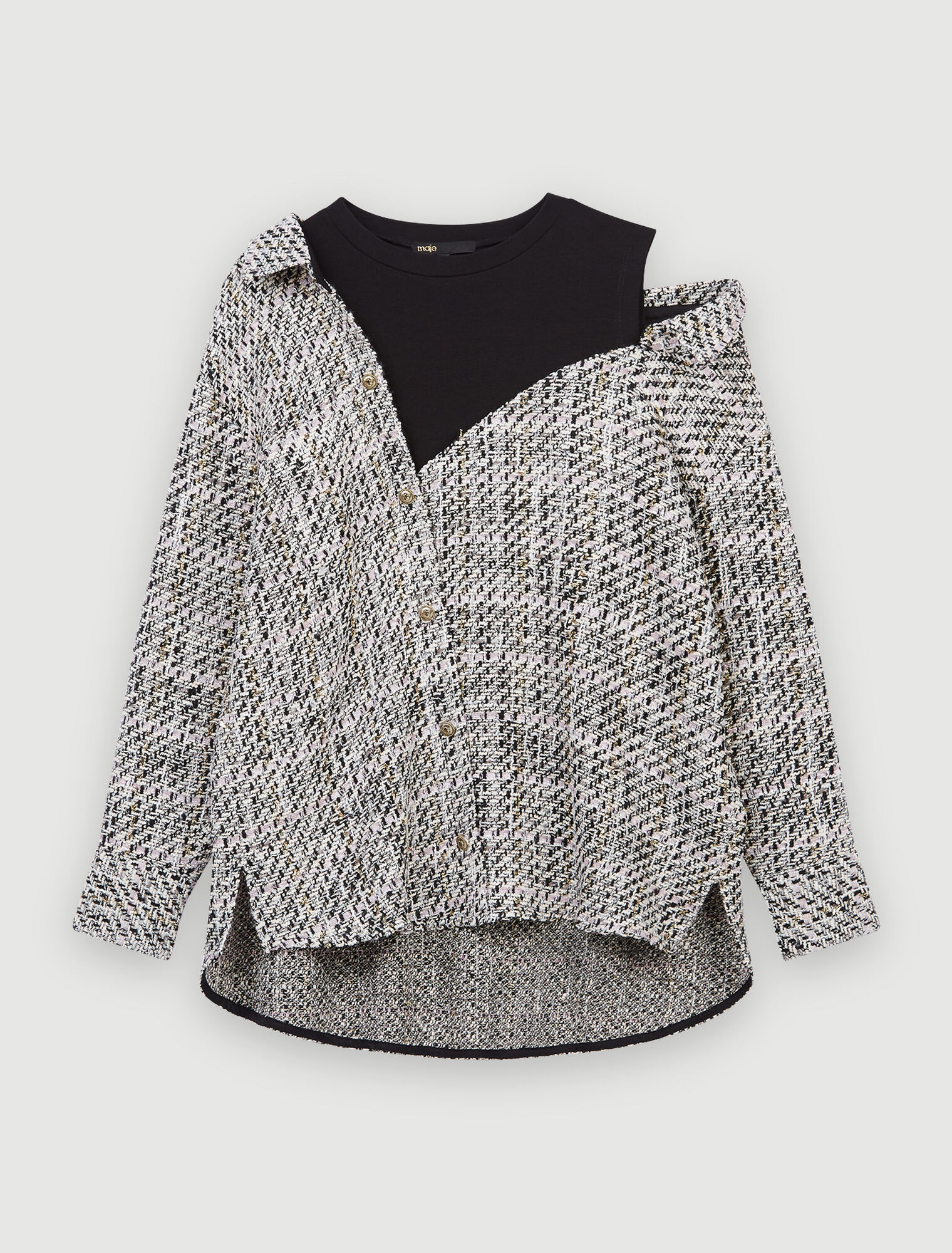 Camisa de tweed trampantojo