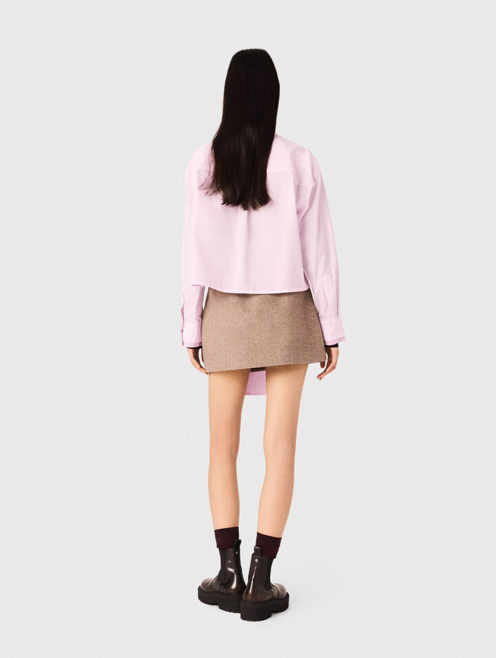 Camisa corta con lavallière