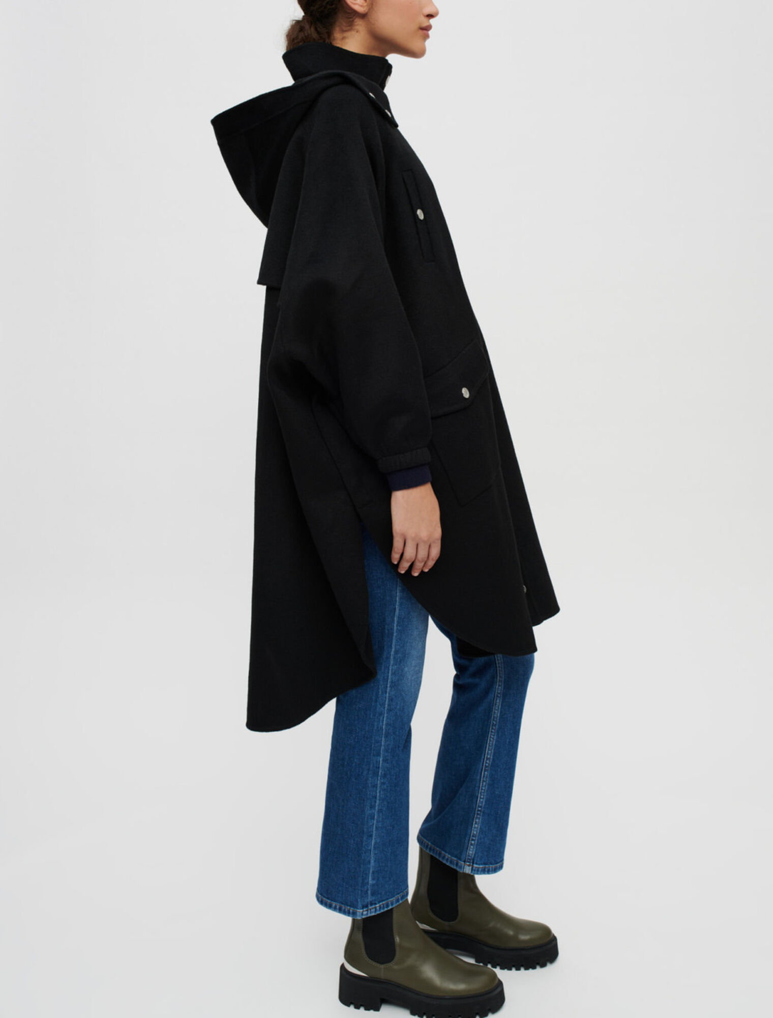 Abrigo oversize doble faz