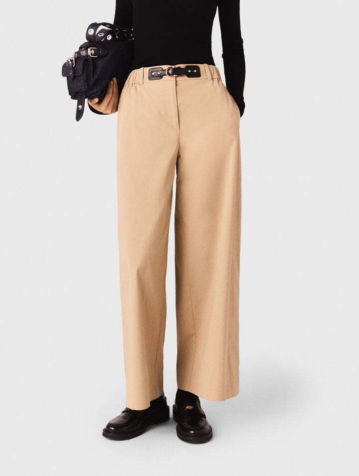 Pantalón ancho de algodón