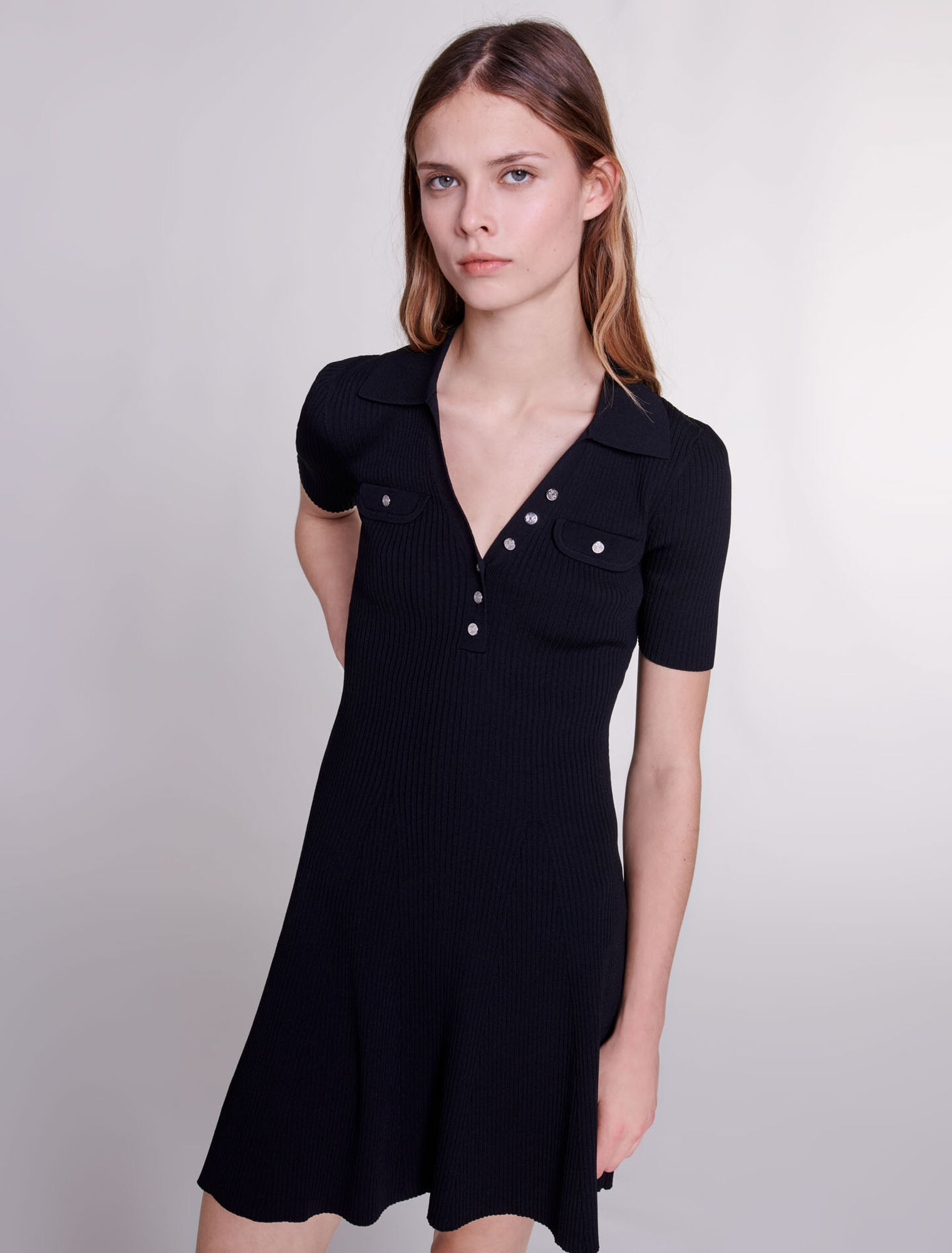 Vestido corto de punto
