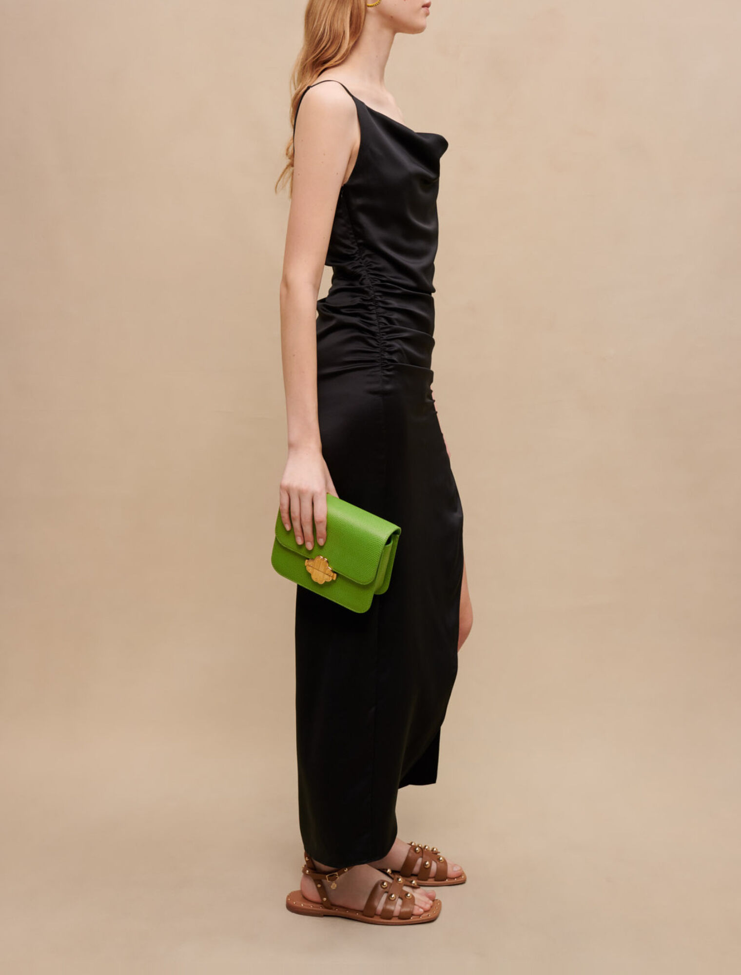 Vestido largo drapeado