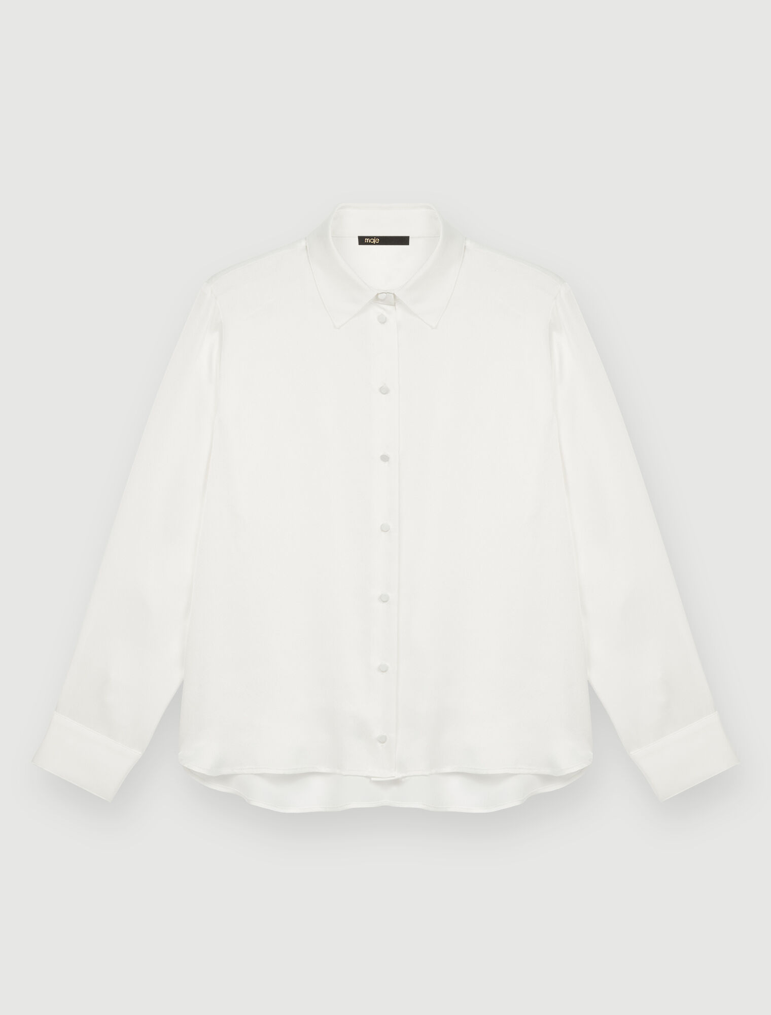 Camisa blanca de seda