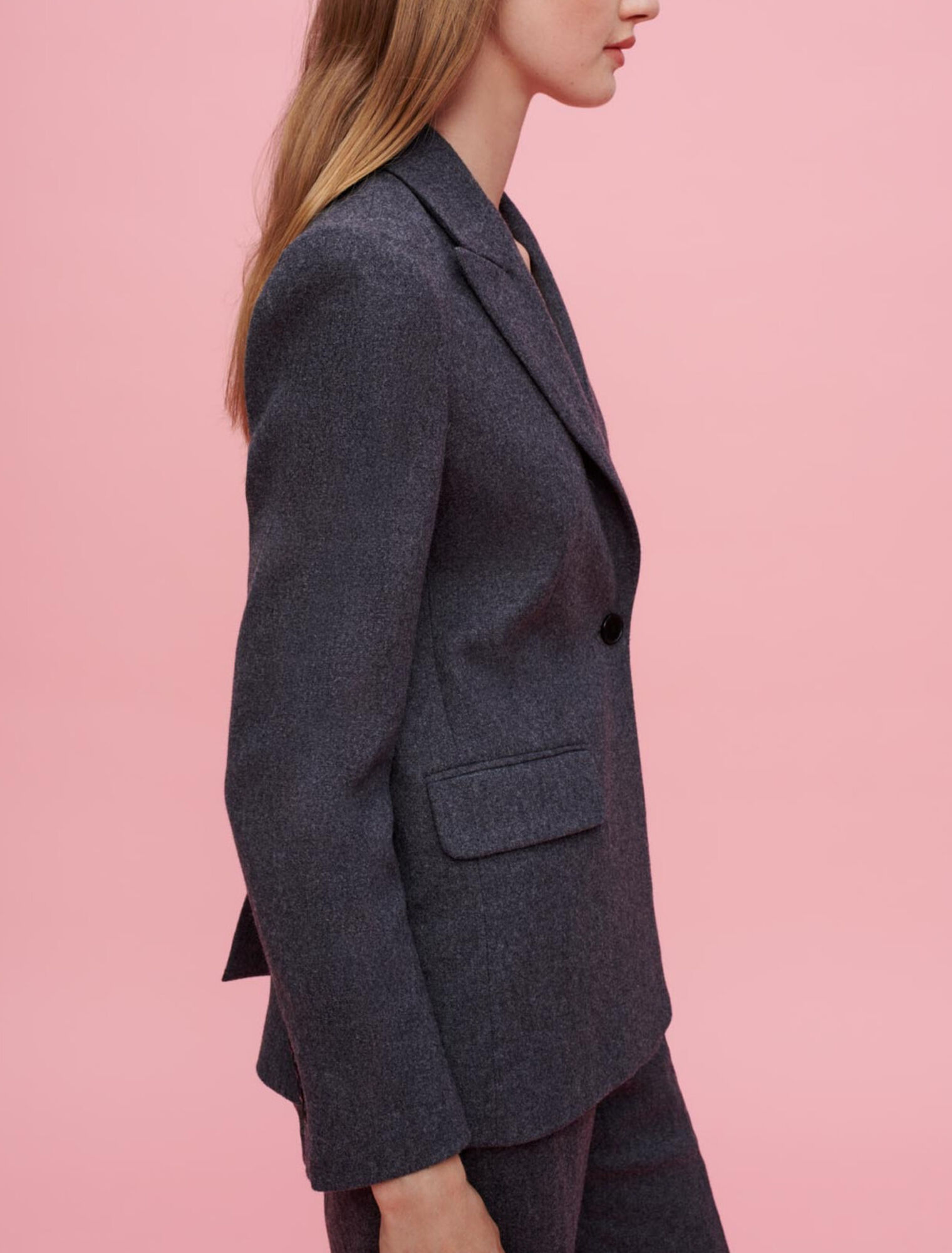 Chaqueta de franela gris