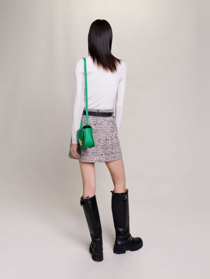 Falda corta tweed