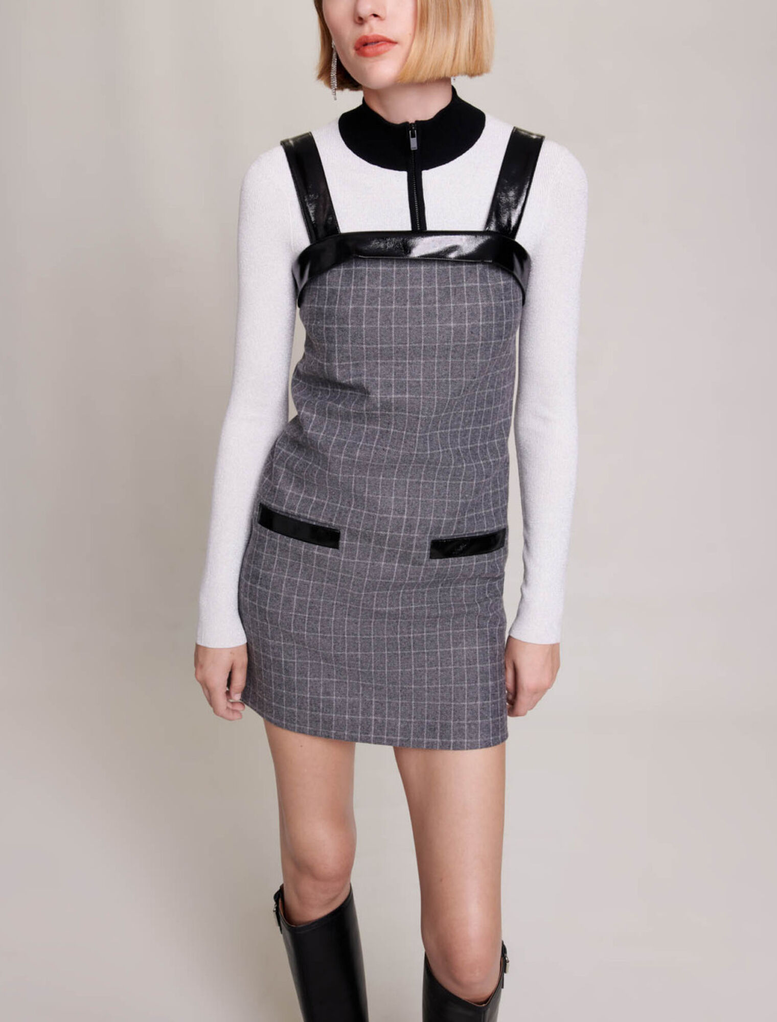 Vestido corto a cuadros