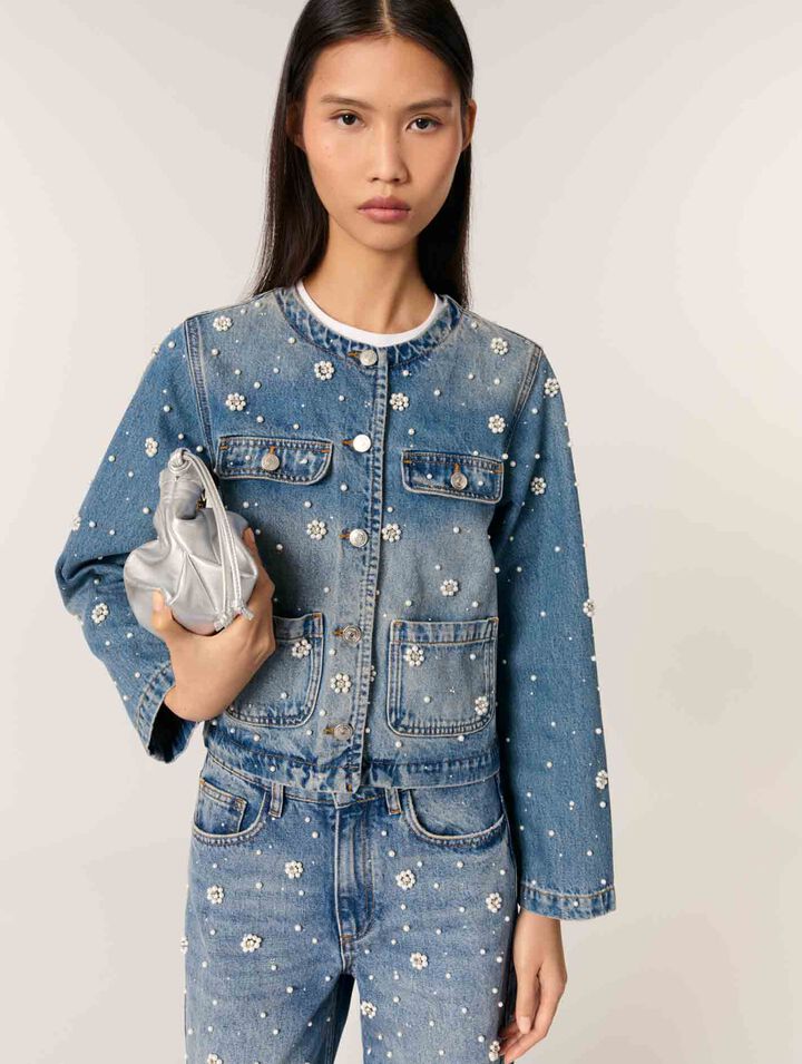 Chaqueta vaquera bordada