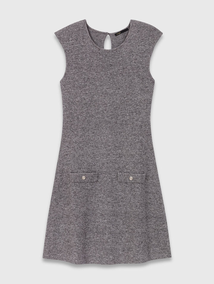 Vestido de punto con jersey extraíble