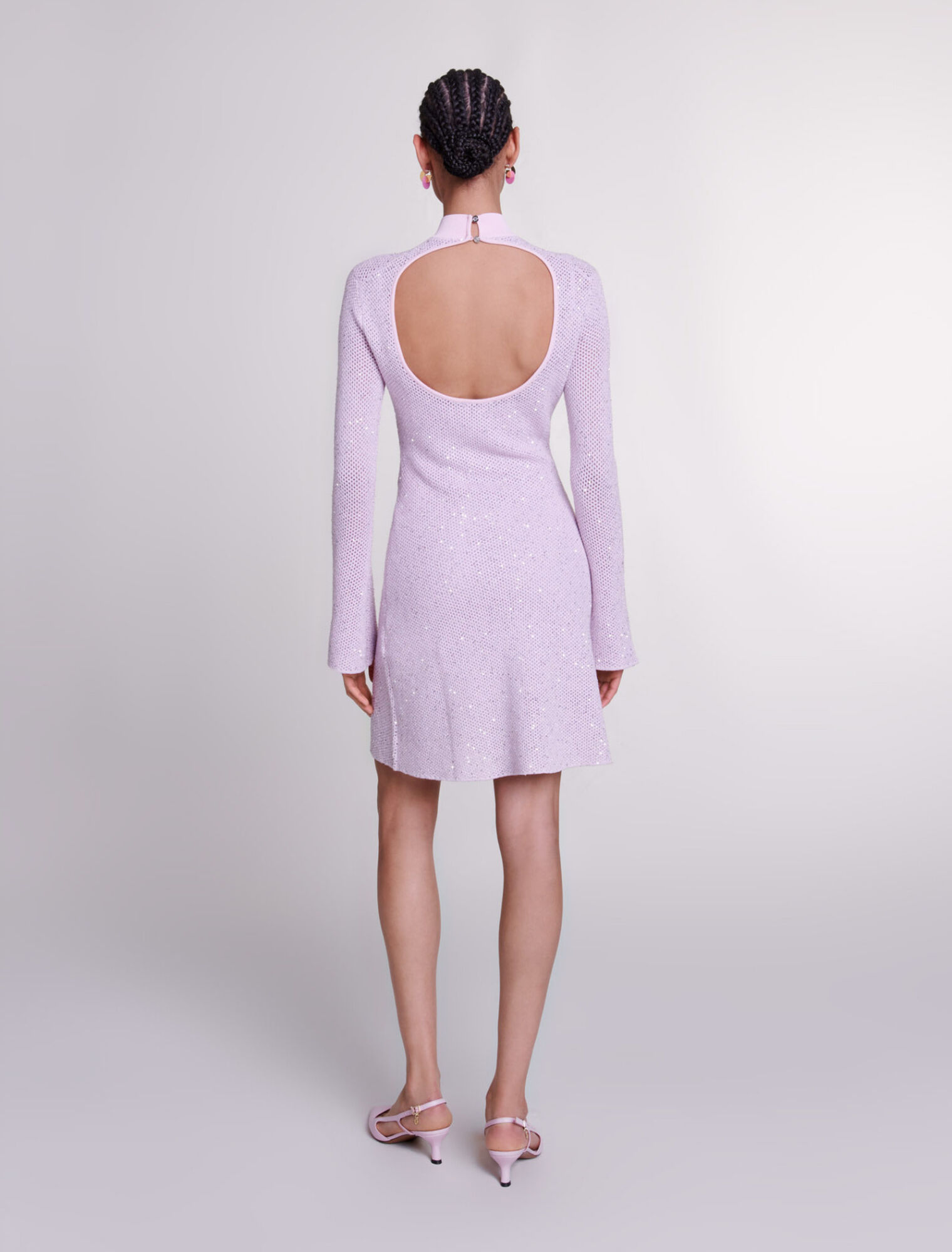Vestido de punto semitransparente