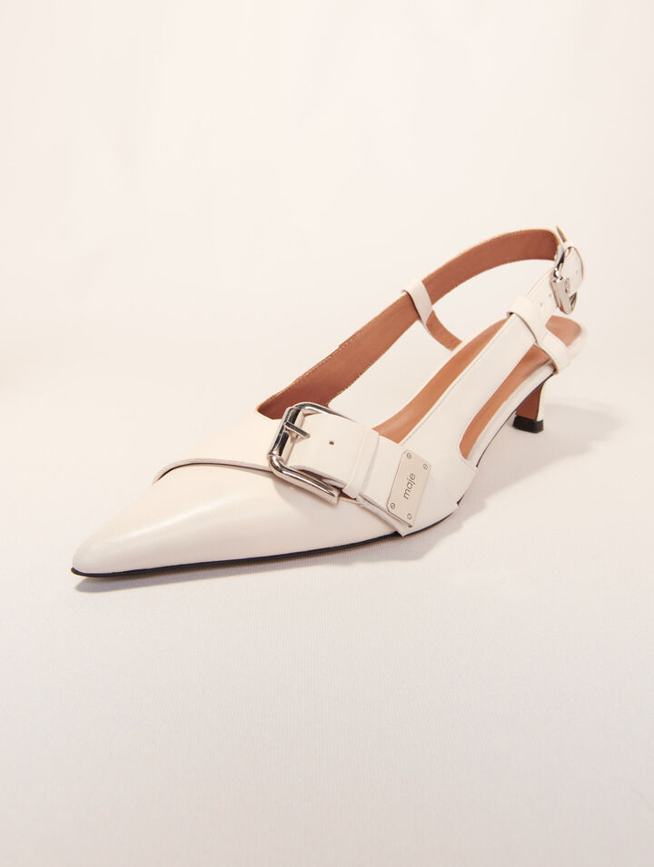 Tacones slingback con doble hebilla