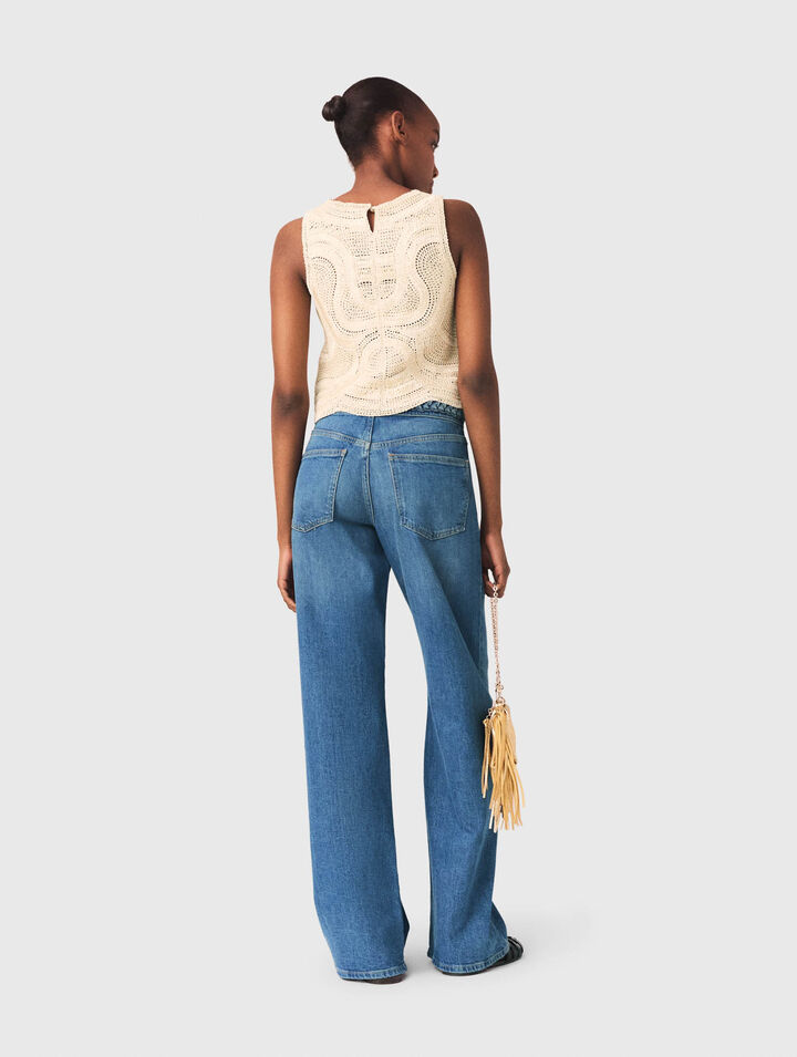 Top sin mangas de ganchillo