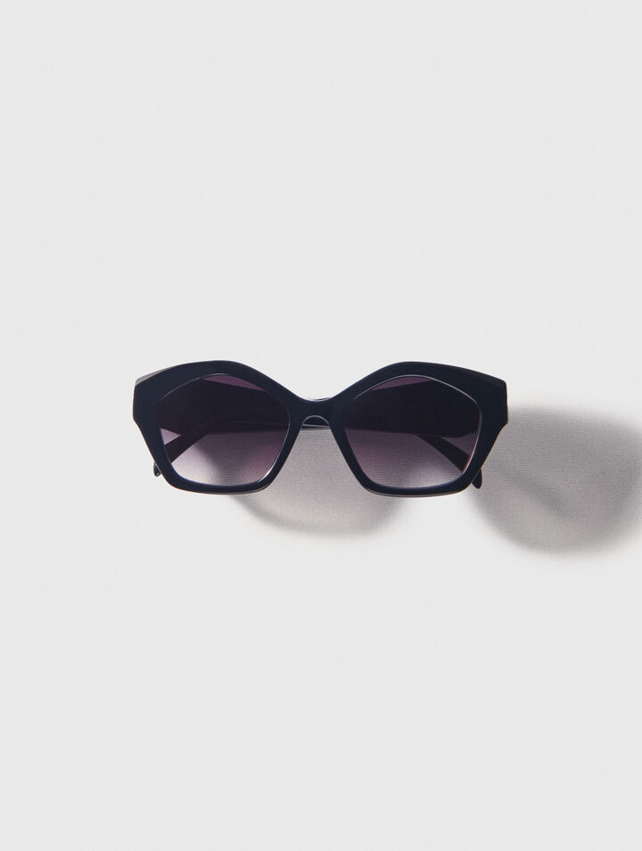 Gafas cat eye de acetato negro