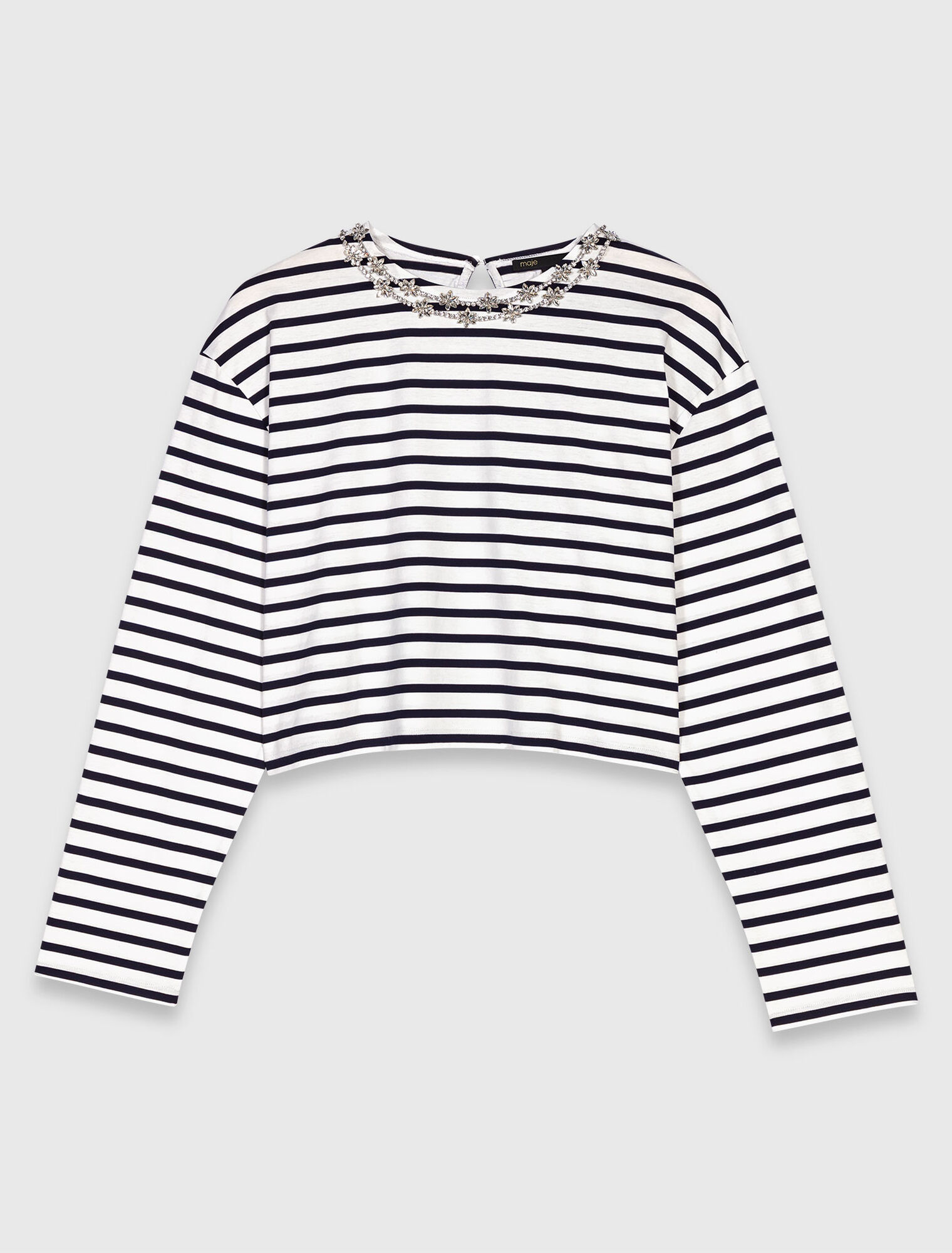 Camiseta de manga larga a rayas