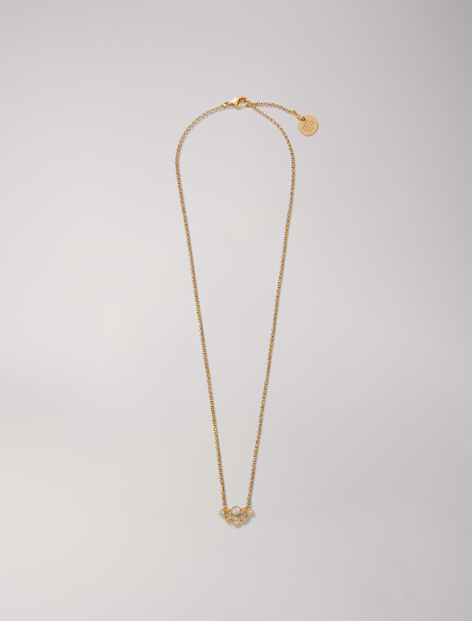 Collar dorado con brillantes