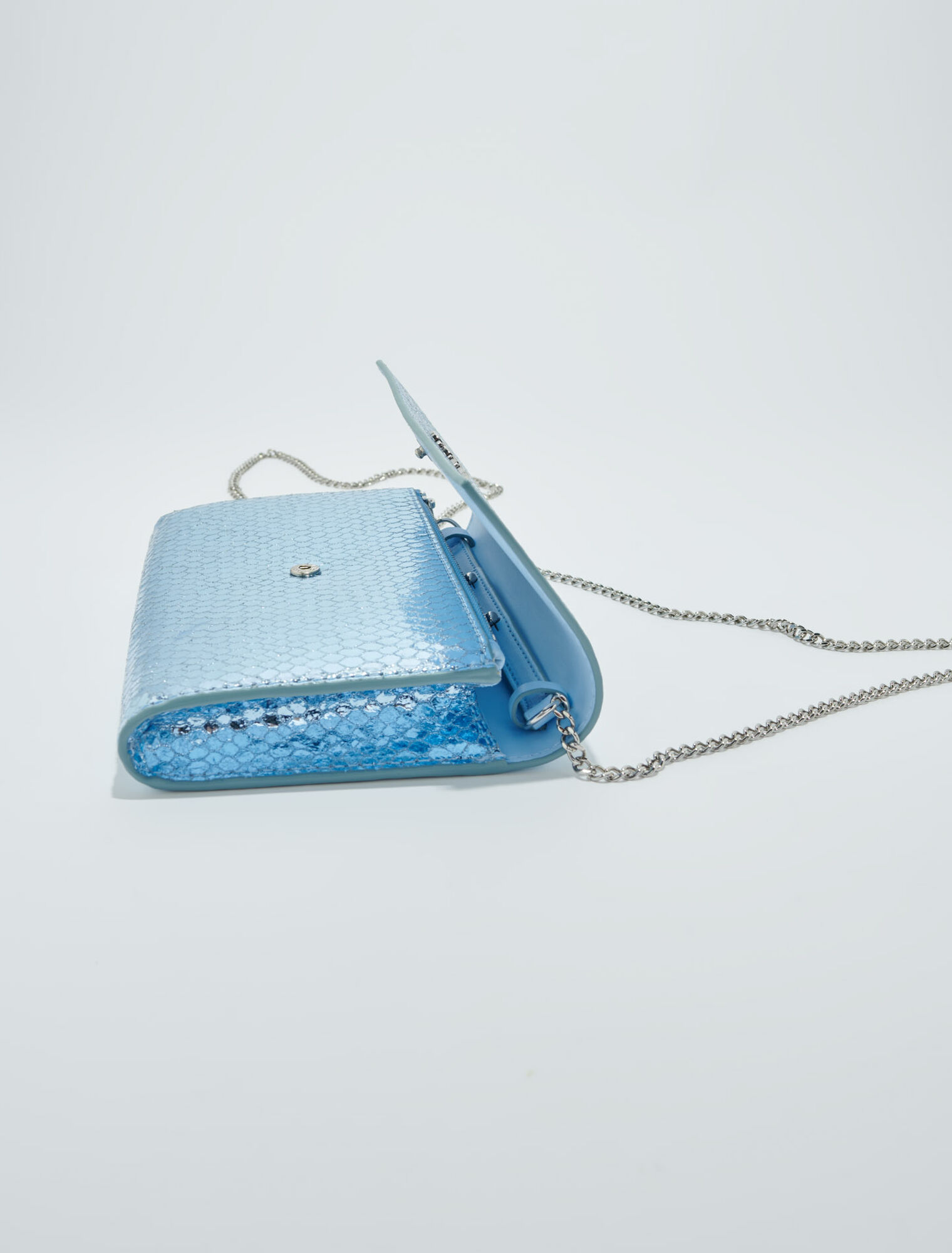 Cartera de piel estampado pitón
